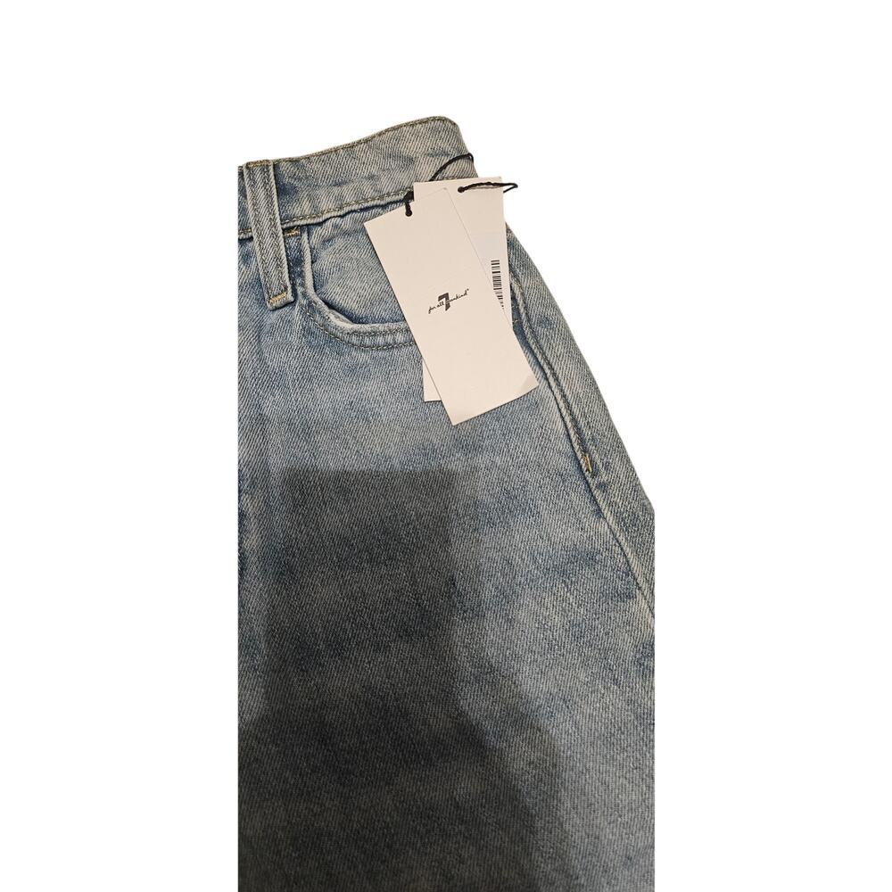 7 for All Mankind Easy Straight Distressed Denim Jeans - Picture 3 of 6